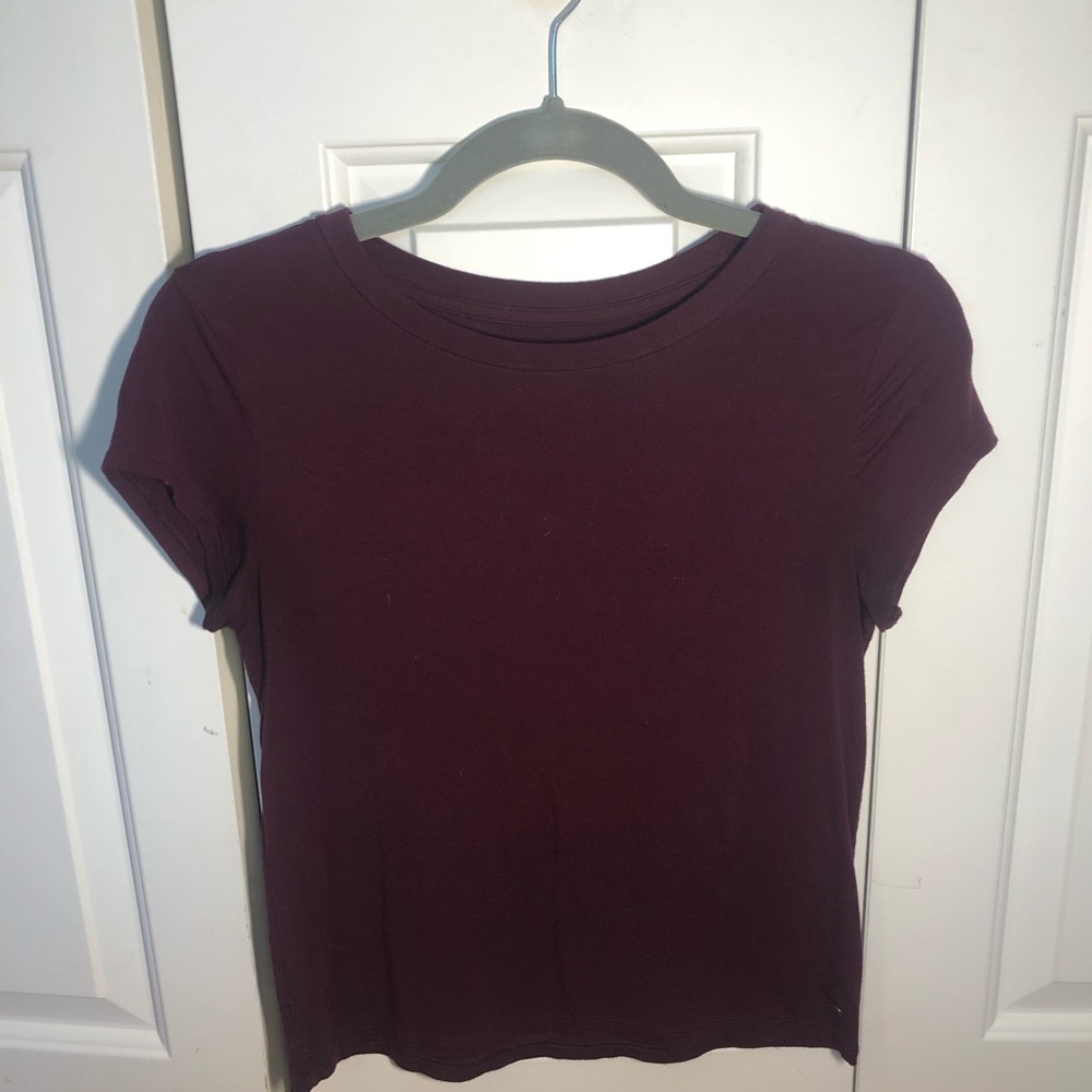Soft maroon tee from American eagle